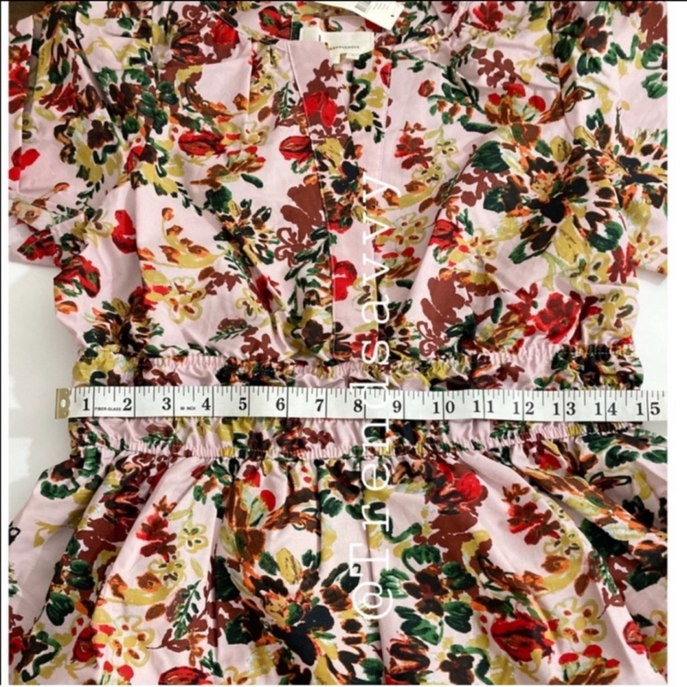 Anthropologie Somerset Floral Cotton Maxi Dress Pink Cottagecore Size S NWT - Picture 11 of 17